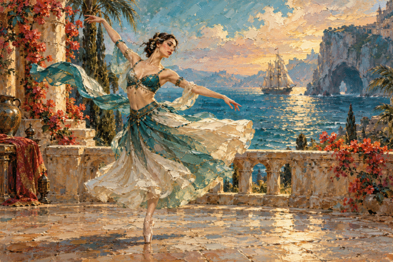 Oil-style illustration inspired by Le Corsaire